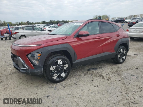 2025 Hyundai Kona SEL with VIN KM8HBCAB9SU286100, listed as a Copart auction lot 52828215 with 298 mi miles and Salvage Title. Bid and sale history available at carsss.com. Image 1.