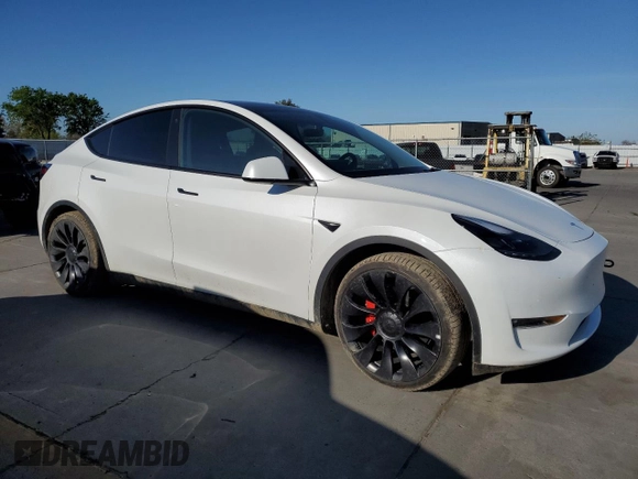 2022 Tesla Model Y Performance с VIN 7SAYGDEF4NF381656, выставлен на аукционе Copart как лот 48758954 с пробегом 18 335 миль миль и Списание • Salvage title. История ставок и продаж доступна на DreamBid. Изображение 4.