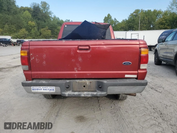 1998 Ford Ranger XL with VIN 1FTYR10C9WUC43557, listed as a Copart auction lot 71393634 with Not provided miles and Salvage title. Bid and sale history available at DreamBid. Image 6.
