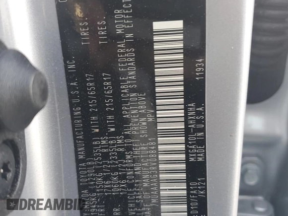 2024 Toyota Corolla Cross L with VIN 7MUAAAAG3RV088481, listed as a Copart auction lot 51599005 with 21,746 mi miles and Salvage title. Bid and sale history available at DreamBid. Image 12.