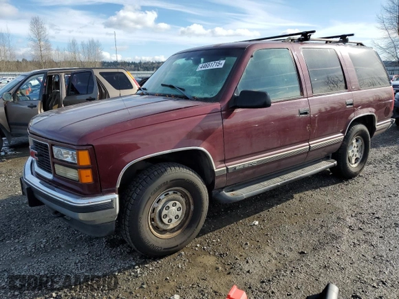 1998 GMC Yukon with VIN 1GKEK13R4WJ719517, listed as a Copart auction lot 44651715 with 230,062 mi miles and Clean Title. Bid and sale history available at carsss.com. Image 1.