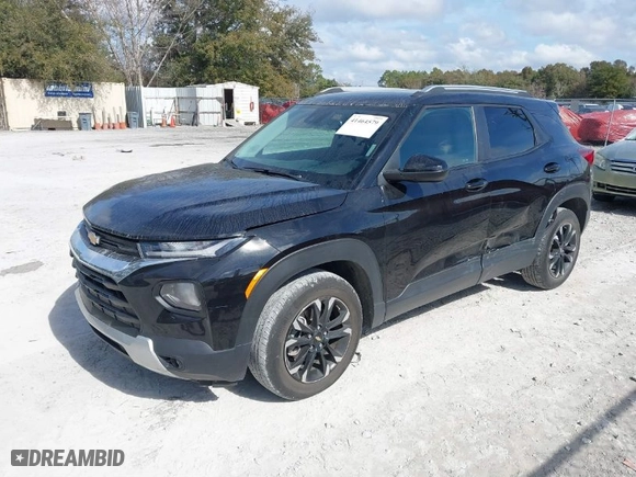 2022 Chevrolet TrailBlazer LT with VIN KL79MPSL0NB093879, listed as a IAAI auction lot 41464579 with 52,679 mi miles. Bid and sale history available at carsss.com. Image 2.