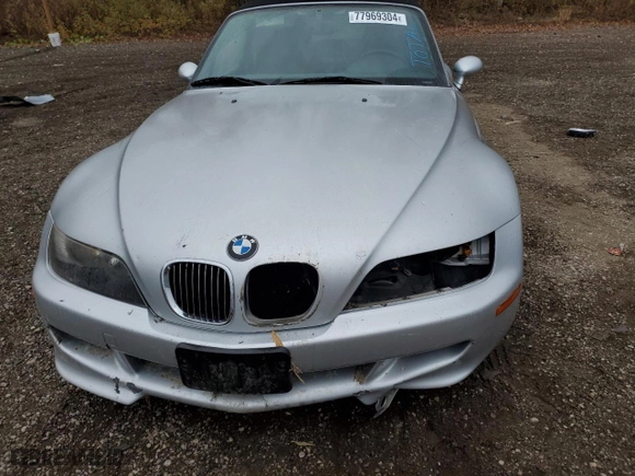 2000 BMW Z3 M 3.2L with VIN WBSCK9346YLC93385, listed as a Copart auction lot 77969304 with 90,986 mi miles and Salvage Title. Bid and sale history available at carsss.com. Image 5.