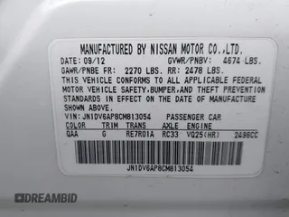 2012 Infiniti G25 Journey with VIN JN1DV6AP8CM813054, listed as a IAAI auction lot 41425028 with 104,398 mi miles and . Bid and sale history available at DreamBid. Image 9.