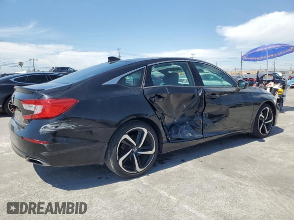 2019 Honda Accord Sport with VIN 1HGCV1F36KA176121, listed as a Copart auction lot 52565475 with 75,847 mi miles and Salvage Title. Bid and sale history available at DreamBid. Image 3.