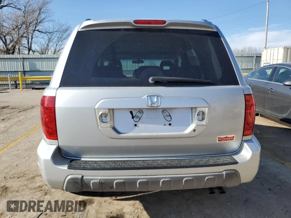 2003 Honda Pilot EX with VIN 2HKYF18493H516086, listed as a Copart auction lot 86204864 with Not Provided miles and Salvage Title. Bid and sale history available at DreamBid. Image 6.