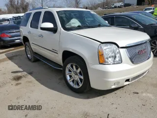 2014 GMC Yukon Denali with VIN 1GKS2EEF1ER134715, listed as a Copart auction lot 47008184 with 0 mi miles and Salvage Title. Bid and sale history available at carsss.com. Image 4.