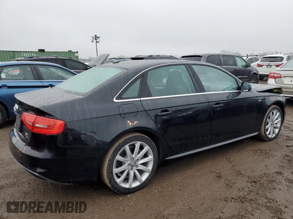 2014 Audi A4 Premium with VIN WAUBFAFL8EN028621, listed as a Copart auction lot 85543634 with 44,041 mi miles and Salvage Title. Bid and sale history available at carsss.com. Image 3.