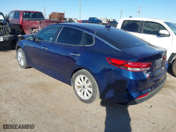 2018 Kia Optima S with VIN 5XXGT4L34JG194647, listed as a IAAI auction lot 41644732 with 122,107 mi miles. Bid and sale history available at carsss.com. Image 3.