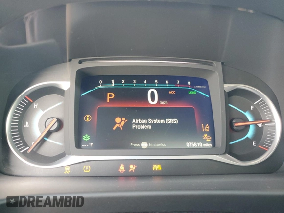 2021 Honda Passport EX-L with VIN 5FNYF7H53MB010829, listed as a Copart auction lot 56399175 with 75,810 mi miles and Salvage Title. Bid and sale history available at DreamBid. Image 9.