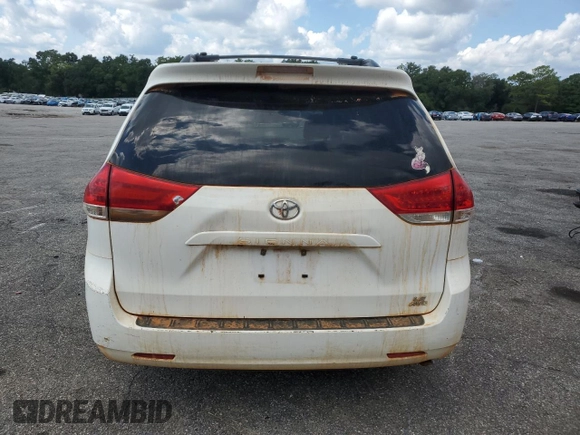 2012 Toyota Sienna LE with VIN 5TDJK3DC0CS043968, listed as a Copart auction lot 72185614 with 166,194 mi miles and Salvage Title. Bid and sale history available at carsss.com. Image 6.