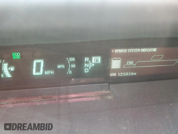 2010 Toyota Prius II with VIN JTDKN3DU3A0017188, listed as a Copart auction lot 50494225 with 125,856 mi miles and Salvage Title. Bid and sale history available at carsss.com. Image 9.