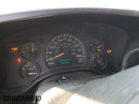 2003 Chevrolet Express Cargo with VIN 1GCGG25V331168496, listed as a Copart auction lot 88327095 with 354,286 mi miles and Salvage Title. Bid and sale history available at DreamBid. Image 9.