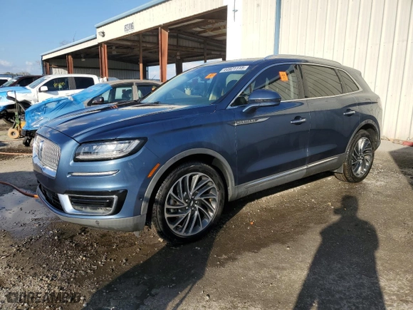 2019 Lincoln Nautilus Reserve with VIN 2LMPJ6LP6KBL36275, listed as a Copart auction lot 44921115 with 0 mi miles and Non Repairable. Bid and sale history available at carsss.com. Image 1.