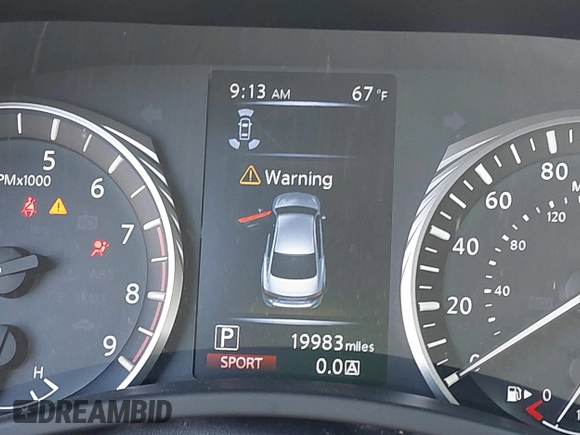 2020 Infiniti Q50 Pure with VIN JN1EV7AP5LM204983, listed as a IAAI auction lot 42427603 with 19,983 mi miles and . Bid and sale history available at DreamBid. Image 16.
