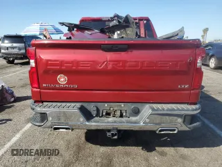 2020 Chevrolet Silverado 1500 LTZ with VIN 1GCUYGETXLZ270472, listed as a Copart auction lot 45423385 with 99,696 mi miles and Salvage Title. Bid and sale history available at DreamBid. Image 6.