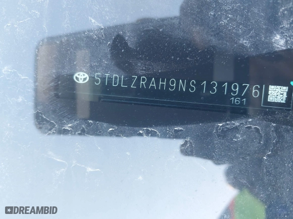 2022 Toyota Highlander XSE with VIN 5TDLZRAH9NS131976, listed as a IAAI auction lot 41414841 with 15,335 mi miles. Bid and sale history available at carsss.com. Image 9.