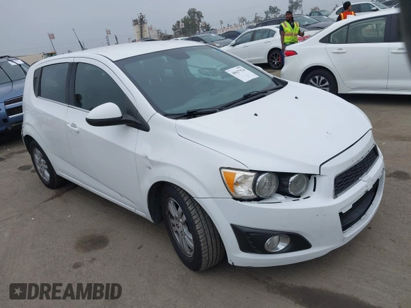 2012 Chevrolet Sonic LT with VIN 1G1JC6SH3C4143595, listed as a IAAI auction lot 40617924 with 156,246 mi miles and . Bid and sale history available at DreamBid. Image 1.