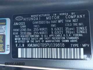 2023 Genesis GV70 2.5T with VIN KMUMADTB5PU139818, listed as a IAAI auction lot 41336368 with 609 mi miles and . Bid and sale history available at DreamBid. Image 9.