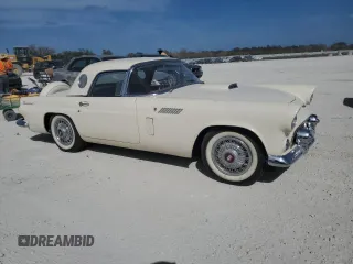 1956 Ford Thunderbird with VIN P6FH266640, listed as a Copart auction lot 76715884 with 12,494 mi miles and Salvage Title. Bid and sale history available at DreamBid. Image 4.