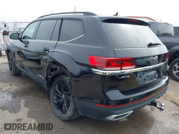 2022 Volkswagen Atlas 3.6L V6 SE w/Technology with VIN 1V2HR2CA9NC548835, listed as a IAAI auction lot 41532251 with 22,354 mi miles. Bid and sale history available at carsss.com. Image 3.