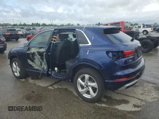 2021 Audi Q3 Premium with VIN WA1AUCF3XM1120717, listed as a Copart auction lot 54928885 with 25,833 mi miles and Salvage title. Bid and sale history available at DreamBid. Image 2.