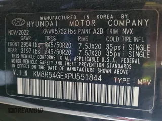 2023 Hyundai Palisade Limited z VIN KM8R54GEXPU551844, wystawiony jako Copart lot #54056995 z przebiegiem 87 024 mil mil oraz Szkoda całkowita • Salvage title. Historia ofert i sprzedaży dostępna na DreamBid. Obrazek 14.