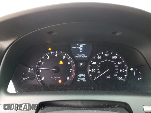 2009 Lexus LS 460 с VIN JTHCL46F695004320, выставлен на аукционе Copart как лот 57653825 с пробегом 193 086 миль миль и Чистый • Clean title. История ставок и продаж доступна на DreamBid. Изображение 9.