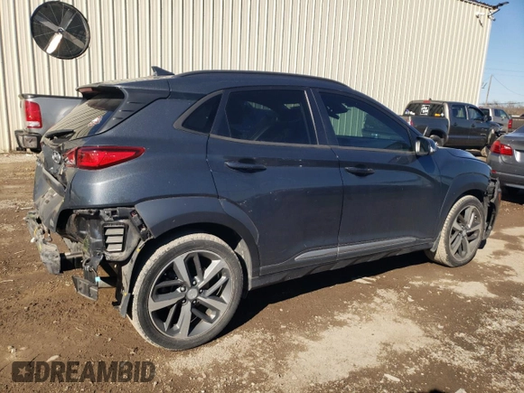 2019 Hyundai Kona Limited with VIN KM8K33A53KU363475, listed as a Copart auction lot 42014605 with 54,968 mi miles and Salvage Title. Bid and sale history available at carsss.com. Image 3.