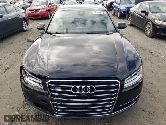2015 Audi A8 L 4.0T with VIN WAU32AFD7FN004904, listed as a Copart auction lot 38942883 with 80,205 mi miles. Bid and sale history available at carsss.com. Image 5.