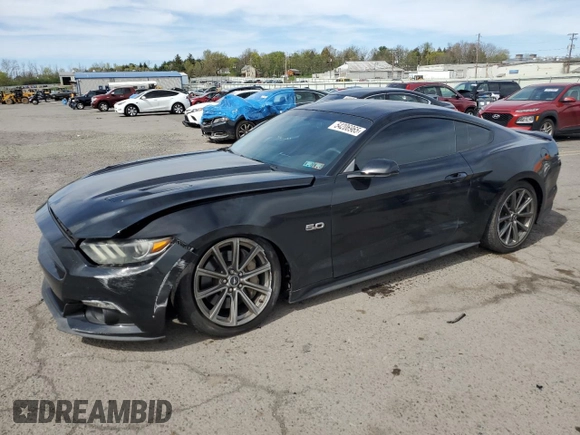 2015 Ford Mustang GT with VIN 1FA6P8CF5F5340461, listed as a Copart auction lot 54206965 with 75,313 mi miles and Salvage Title. Bid and sale history available at DreamBid. Image 1.