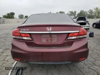 2014 Honda Civic Sedan EX with VIN 19XFB2F85EE274256, listed as a Copart auction lot 54226705 with 0 mi miles and Clean Title. Bid and sale history available at carsss.com. Image 6.