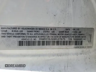 2010 Volkswagen Jetta SE z VIN 3VWRX7AJXAM127675, wystawiony jako Copart lot #56929935 z przebiegiem 169 244 mil mil oraz Nie do naprawy • Non repairable. Historia ofert i sprzedaży dostępna na DreamBid. Obrazek 12.
