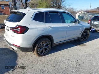 2022 BMW X3 xDrive30i with VIN 5UX53DP09N9K76477, listed as a IAAI auction lot 41164992 with Not Provided miles and . Bid and sale history available at DreamBid. Image 4.