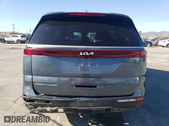 2022 Kia Carnival EX with VIN KNDNC5H32N6072329, listed as a Copart auction lot 42173915 with 25,910 mi miles and Salvage Title. Bid and sale history available at carsss.com. Image 6.