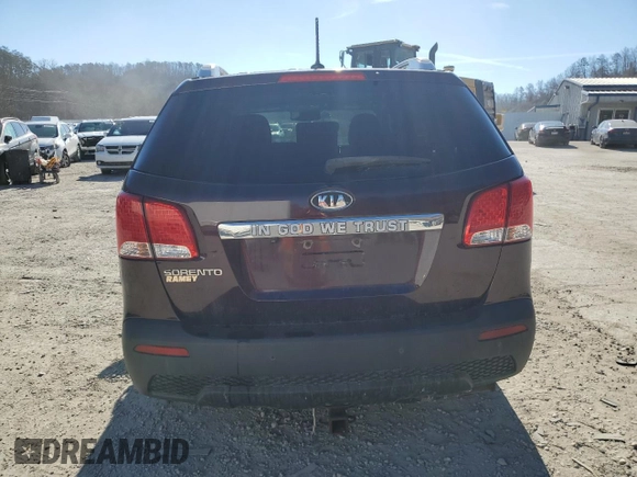 2012 Kia Sorento LX with VIN 5XYKTCA63CG190203, listed as a Copart auction lot 45927715 with 106,157 mi miles and Salvage Title. Bid and sale history available at DreamBid. Image 6.