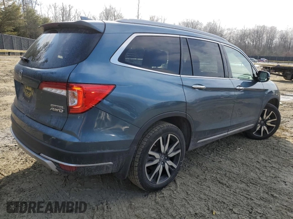 2019 Honda Pilot Touring 7-Passenger with VIN 5FNYF6H63KB094831, listed as a Copart auction lot 42200975 with 81,628 mi miles and Salvage Title. Bid and sale history available at DreamBid. Image 3.