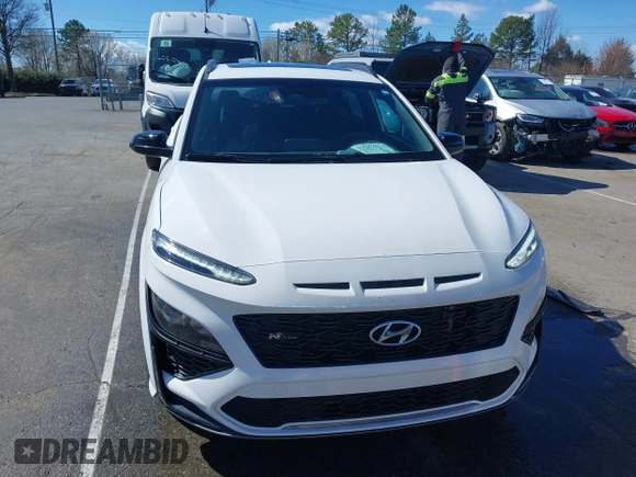 2023 Hyundai Kona N Line with VIN KM8K3CA34PU980566, listed as a IAAI auction lot 41745359 with 45,951 mi miles. Bid and sale history available at carsss.com. Image 12.