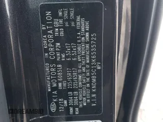 2019 Kia Sedona EX with VIN KNDMB5C13K6535725, listed as a Copart auction lot 82519594 with 57,129 mi miles and Salvage Title. Bid and sale history available at DreamBid. Image 13.