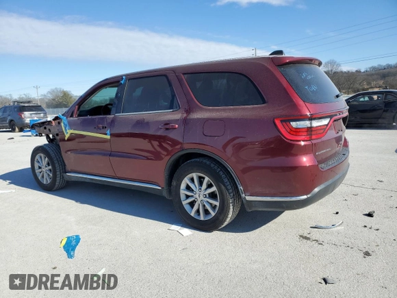 2020 Dodge Durango SXT Plus with VIN 1C4RDHAG5LC393745, listed as a Copart auction lot 88761365 with 95,349 mi miles and Clean title. Bid and sale history available at DreamBid. Image 2.