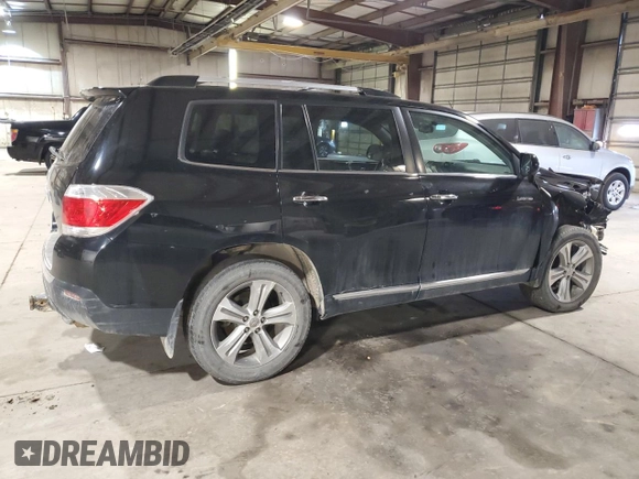 2012 Toyota Highlander Limited with VIN 5TDDK3EH2CS160765, listed as a Copart auction lot 49209385 with 170,967 mi miles and Salvage Title. Bid and sale history available at carsss.com. Image 3.