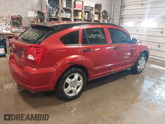 2007 Dodge Caliber SXT with VIN 1B3HB48B67D516782, listed as a IAAI auction lot 41907432 with 185,201 mi miles and . Bid and sale history available at DreamBid. Image 4.