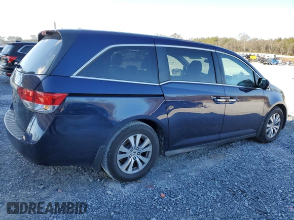 2017 Honda Odyssey SE with VIN 5FNRL5H36HB025430, listed as a Copart auction lot 87641025 with 123,258 mi miles and Salvage Title. Bid and sale history available at carsss.com. Image 3.