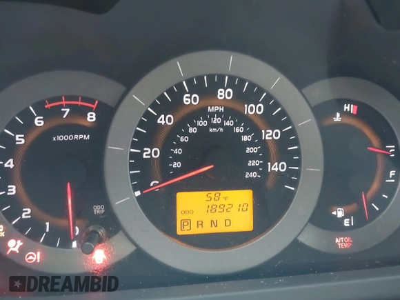 2009 Toyota RAV4 with VIN 2T3BK33V09W013335, listed as a IAAI auction lot 41047704 with 189,210 mi miles. Bid and sale history available at carsss.com. Image 7.