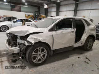 2017 Ford Edge Titanium with VIN 2FMPK4K94HBB52137, listed as a Copart auction lot 41884255 with 0 mi miles and Salvage Title. Bid and sale history available at carsss.com. Image 1.