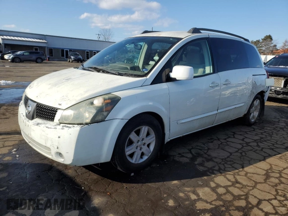 2004 Nissan Quest SE with VIN 5N1BV28U14N347208, listed as a Copart auction lot 42295345 with 222,209 mi miles and Salvage Title. Bid and sale history available at carsss.com. Image 1.