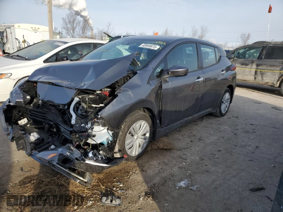 2025 Nissan LEAF S with VIN 1N4AZ1BV0SC563095, listed as a Copart auction lot 45959975 with 669 mi miles and Salvage Title. Bid and sale history available at carsss.com. Image 1.