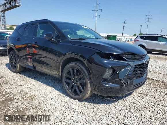 2024 Chevrolet Blazer RS with VIN 3GNKBKRS3RS138082, listed as a Copart auction lot 62945315 with 25,459 mi miles and Salvage title. Bid and sale history available at DreamBid. Image 4.