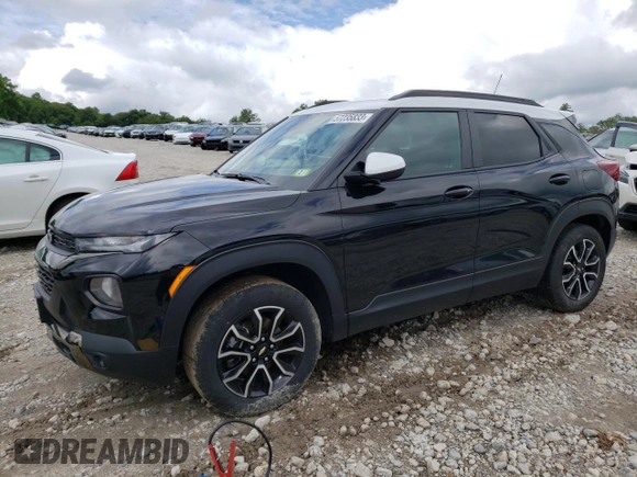 2022 Chevrolet TrailBlazer ACTIV with VIN KL79MSSL2NB041026, listed as a Copart auction lot 57235833 with 41,207 mi miles. Bid and sale history available at carsss.com. Image 1.