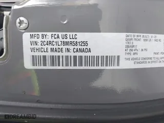 2021 Chrysler Pacifica Hybrid Touring L with VIN 2C4RC1L78MR581255, listed as a IAAI auction lot 41913443 with 71,193 mi miles. Bid and sale history available at carsss.com. Image 9.